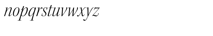 Kepler Light Semi Condensed Italic Disp Font LOWERCASE