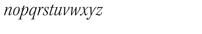 Kepler Light Semi Condensed Italic Subhead Font LOWERCASE
