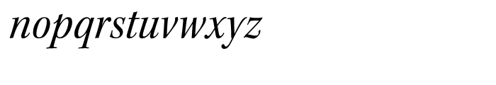 Kepler Semi Condensed Italic Subhead Font LOWERCASE