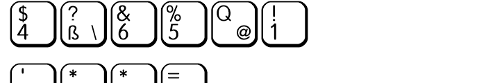 Keys PC D Regular Font OTHER CHARS