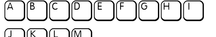 Keys PC E Regular Font LOWERCASE