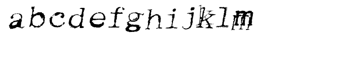 Keystoned Oblique Font LOWERCASE