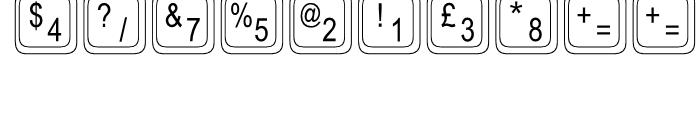 Keystrokes Regular Font OTHER CHARS