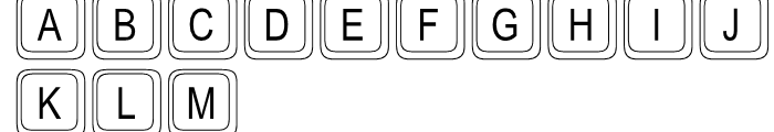 Keystrokes Regular Font UPPERCASE