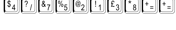 Keystrokes Shadow Font OTHER CHARS