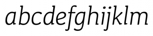 Kefa II Pro Light Italic Font LOWERCASE
