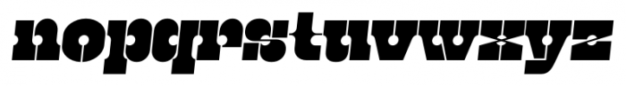 Kenwyn Single Dot Stencil Oblique Font LOWERCASE