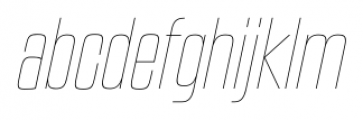 Kenyan Coffee UltraLight Italic Font LOWERCASE