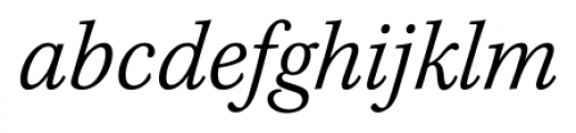 Kepler Std SemiCondensed Caption Light Italic Font LOWERCASE