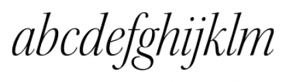 Kepler Std SemiCondensed Display Light Italic Font LOWERCASE