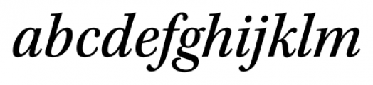 Kepler Std SemiCondensed Medium Italic Font LOWERCASE
