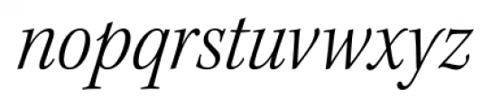 Kepler Std SemiCondensed Subhead Light Italic Font LOWERCASE