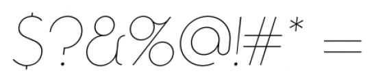 Kessel 205 Thin Oblique Font OTHER CHARS