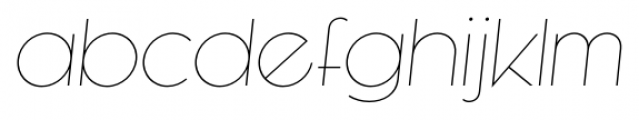Kessel 205 Thin Oblique Font LOWERCASE