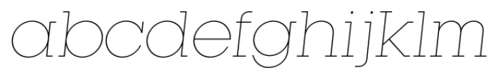 Kettering 105 Thin Oblique Font LOWERCASE