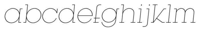Kettering 205 Thin Oblique Font LOWERCASE