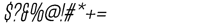 Kebal Thin Italic Font OTHER CHARS