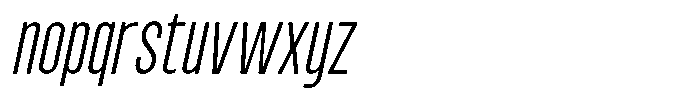 Kebal Thin Italic Font LOWERCASE