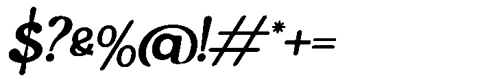 Keijing Italic Font OTHER CHARS