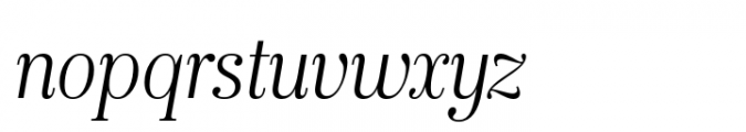 Keiss Title Thin Italic Font LOWERCASE