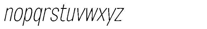 Kelaba Sans Thin Italic Font LOWERCASE