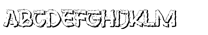 Kellas Berat Outline Font UPPERCASE