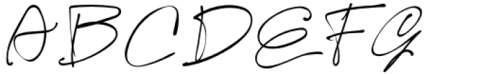 Kelly Signature Regular Font UPPERCASE
