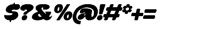 Kenbu Pop Black Italic Font OTHER CHARS