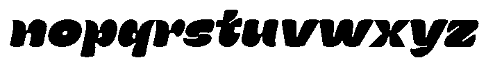 Kenbu Pop Black Italic Font LOWERCASE
