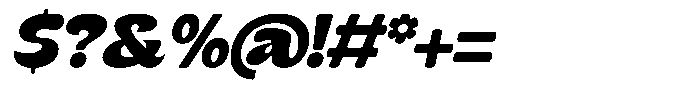 Kenbu Pop Extra Bold Italic Font OTHER CHARS