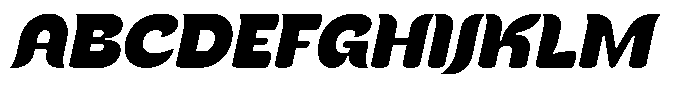 Kenbu Pop Extra Bold Italic Font UPPERCASE