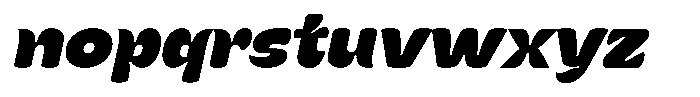 Kenbu Pop Extra Bold Italic Font LOWERCASE