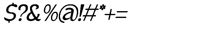 Kenbu Pop Italic Font OTHER CHARS