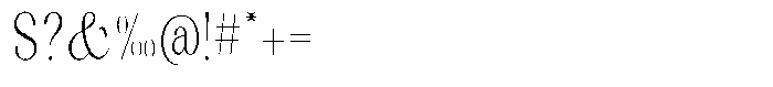 Kenigha Light Condensed Font OTHER CHARS