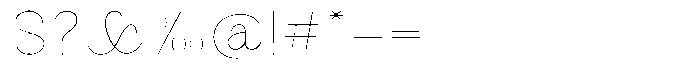 Kenigha Thin Semi Expanded Font OTHER CHARS