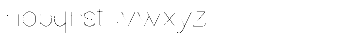 Kenigha Thin Semi Expanded Font LOWERCASE