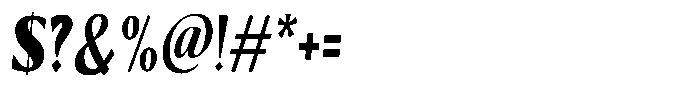 Kenisya Black Condensed Italic Font OTHER CHARS