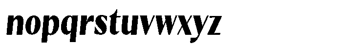 Kenisya Black Condensed Italic Font LOWERCASE