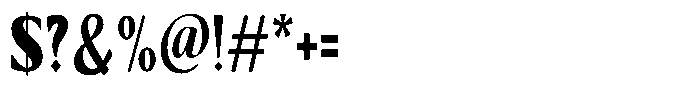 Kenisya Black Condensed Font OTHER CHARS