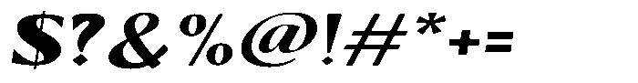 Kenisya Black Expanded Italic Font OTHER CHARS