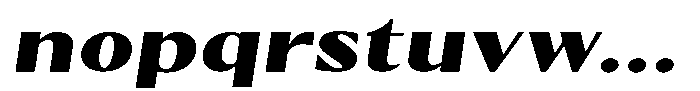 Kenisya Black Expanded Italic Font LOWERCASE