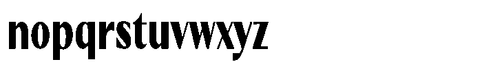 Kenisya Black Extra Condensed Font LOWERCASE