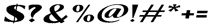 Kenisya Black Extra Expanded Italic Font OTHER CHARS