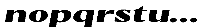 Kenisya Black Extra Expanded Italic Font LOWERCASE