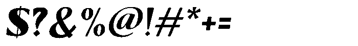 Kenisya Black Italic Font OTHER CHARS