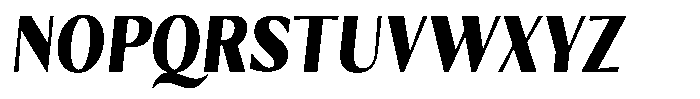 Kenisya Black Semi Condensed Italic Font UPPERCASE