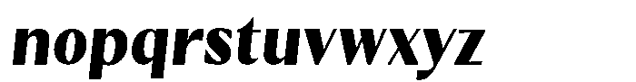 Kenisya Black Semi Condensed Italic Font LOWERCASE