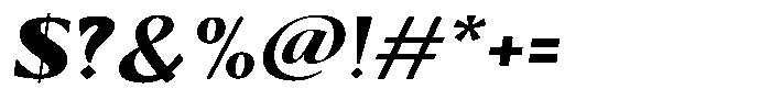 Kenisya Black Semi Expanded Italic Font OTHER CHARS