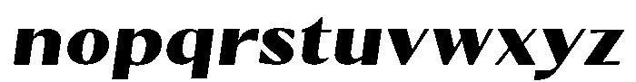 Kenisya Black Semi Expanded Italic Font LOWERCASE