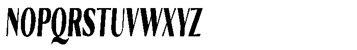 Kenisya Black Ultra Condensed Italic Font UPPERCASE